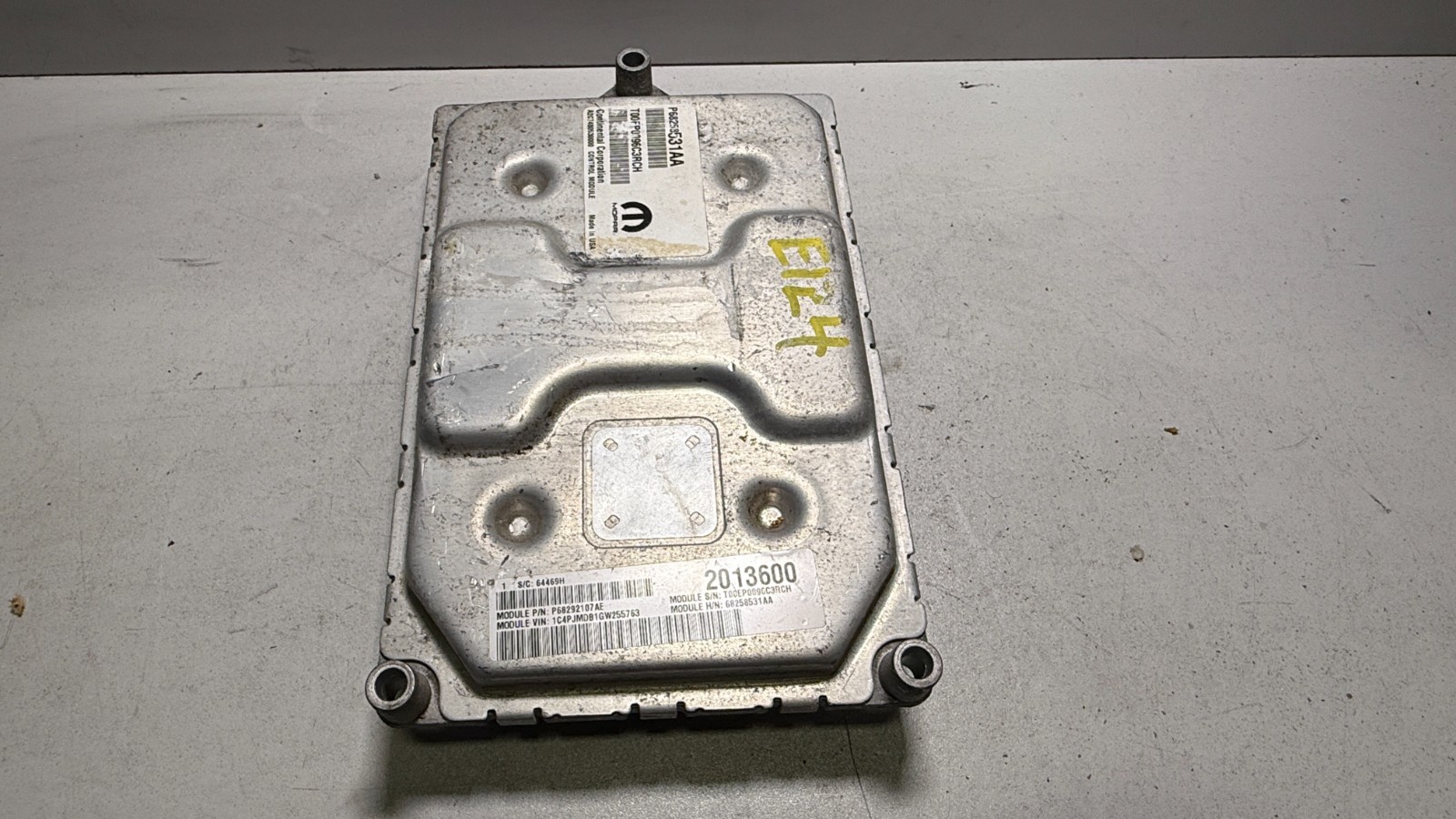 2016 Jeep Cherokee Engine Computer 68292107AE 2.4L ECM OEM