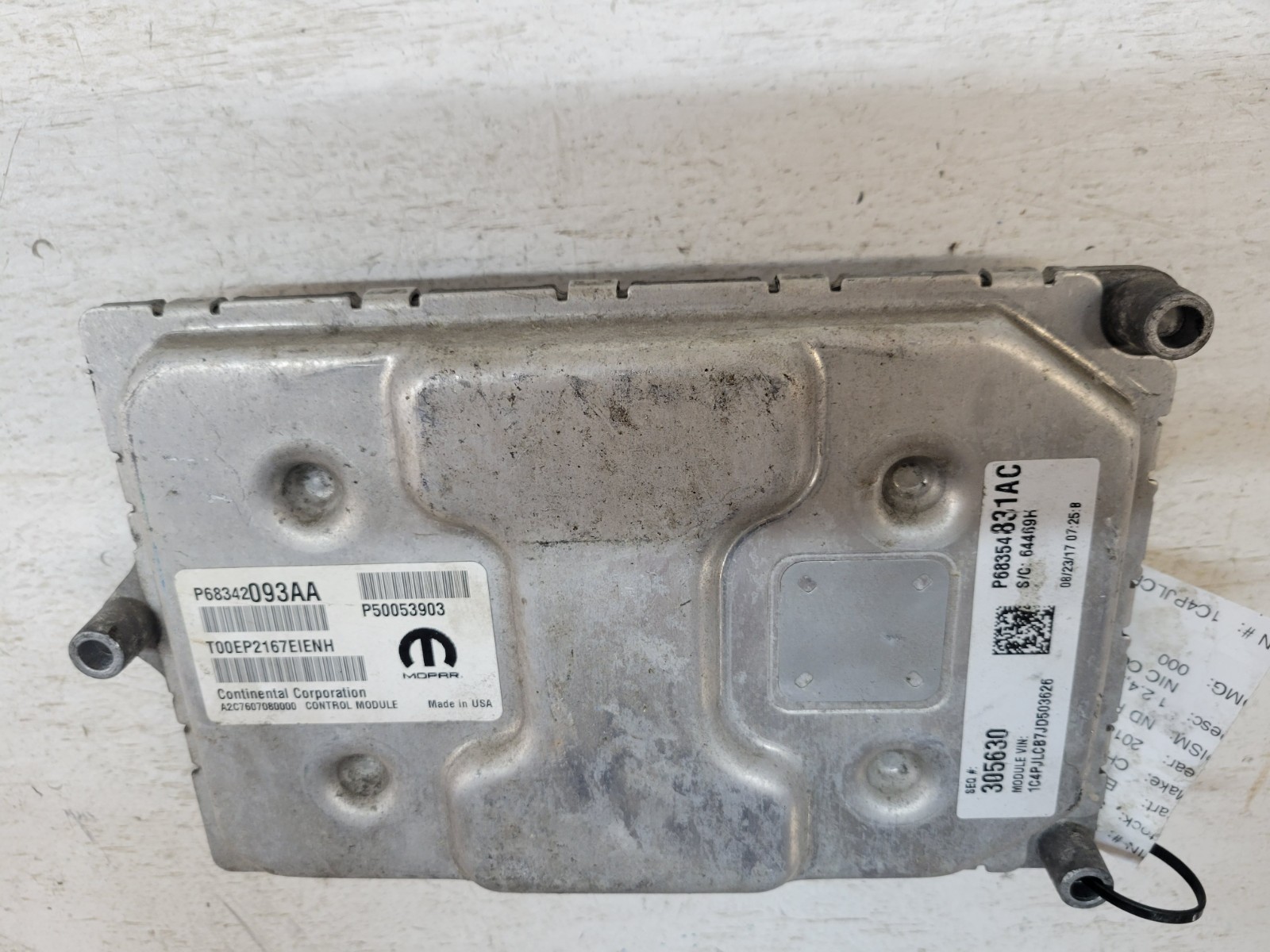 2018 Jeep Cherokee 2.4L Engine Control Module Computer ECM ECU PCM OE 68342093AA