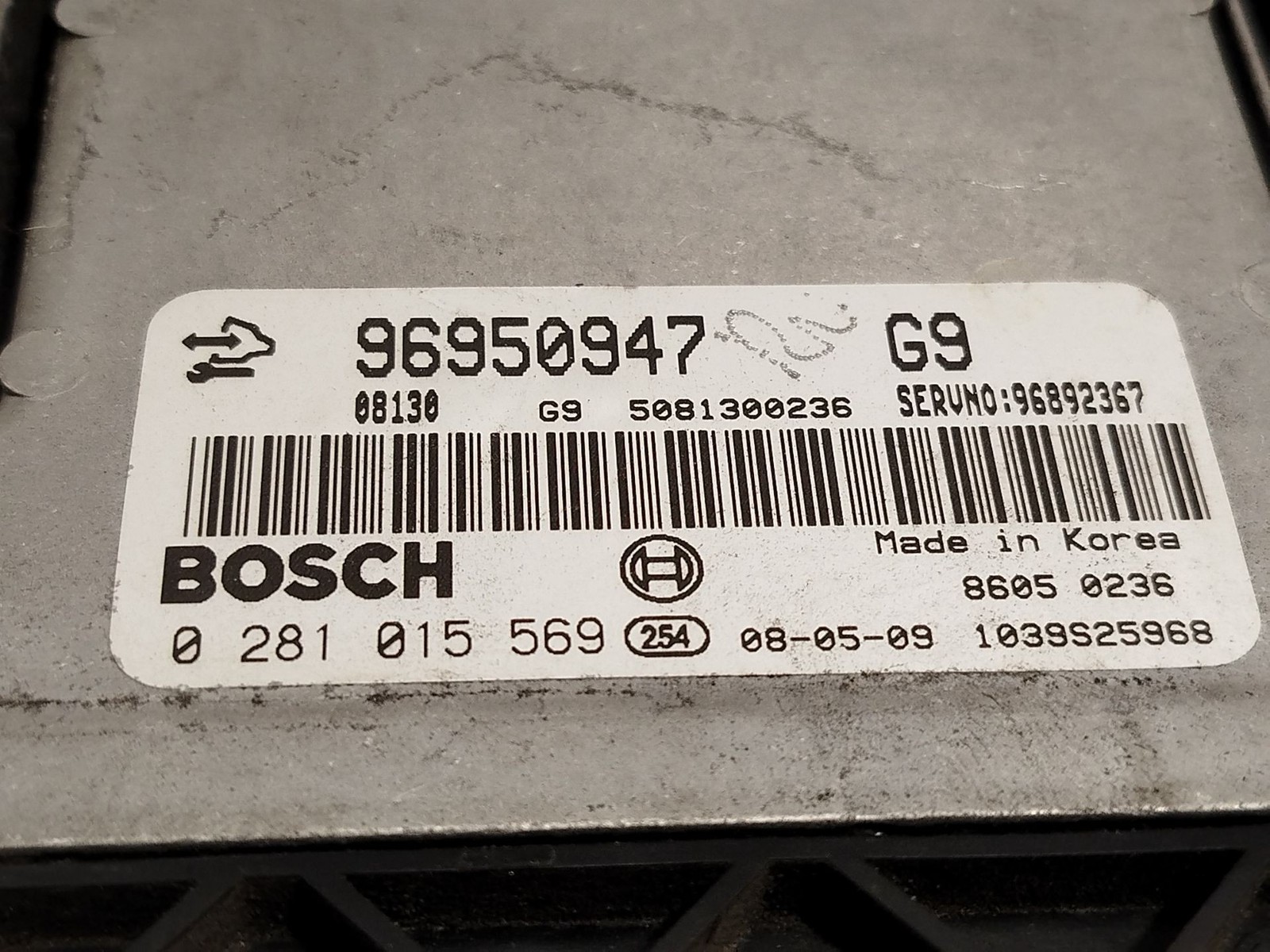 96950947 ENGINE CONTROL UNIT / 0281015569 / 7890111 FOR OPEL ANTARA A L07 2.0 CD
