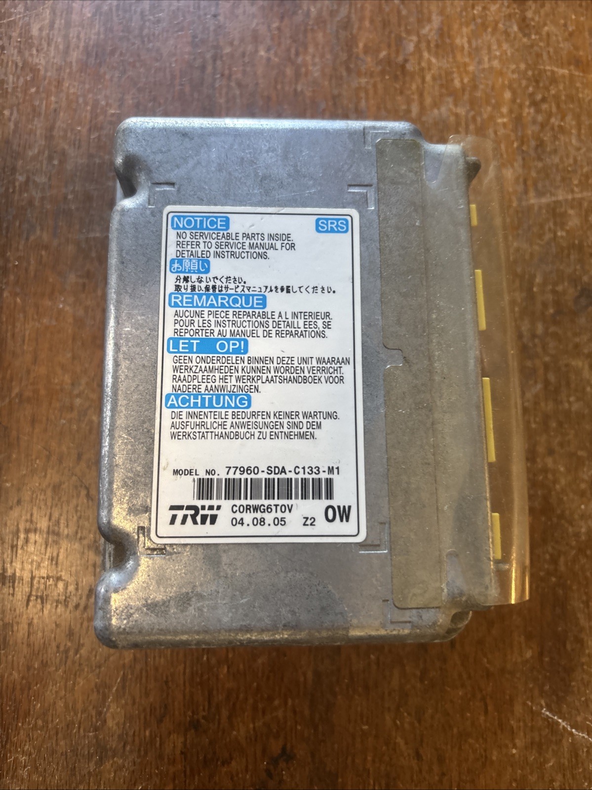 2005 HONDA ACCORD CONTROL MODULE 77960-SDA-C133-M1