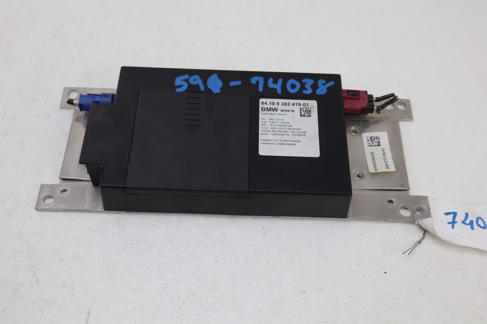 2014-2017 BMW i3 Telematics Communication Control Module 9382419 OEM