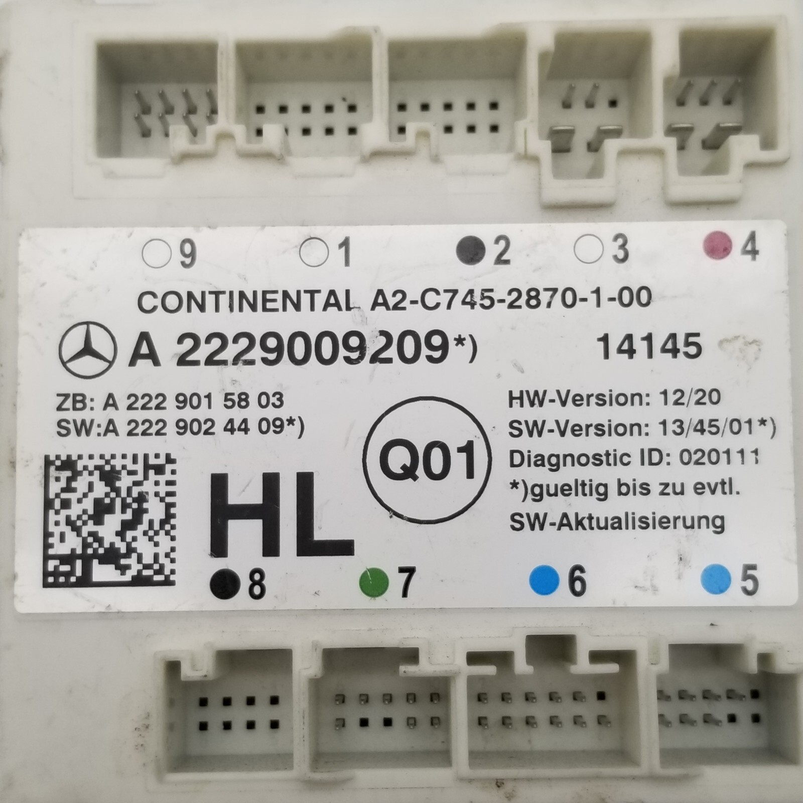 2015 – 2020 Mercedes S550e S450 S65 AMG Left Rear Door Control Unit Module OEM