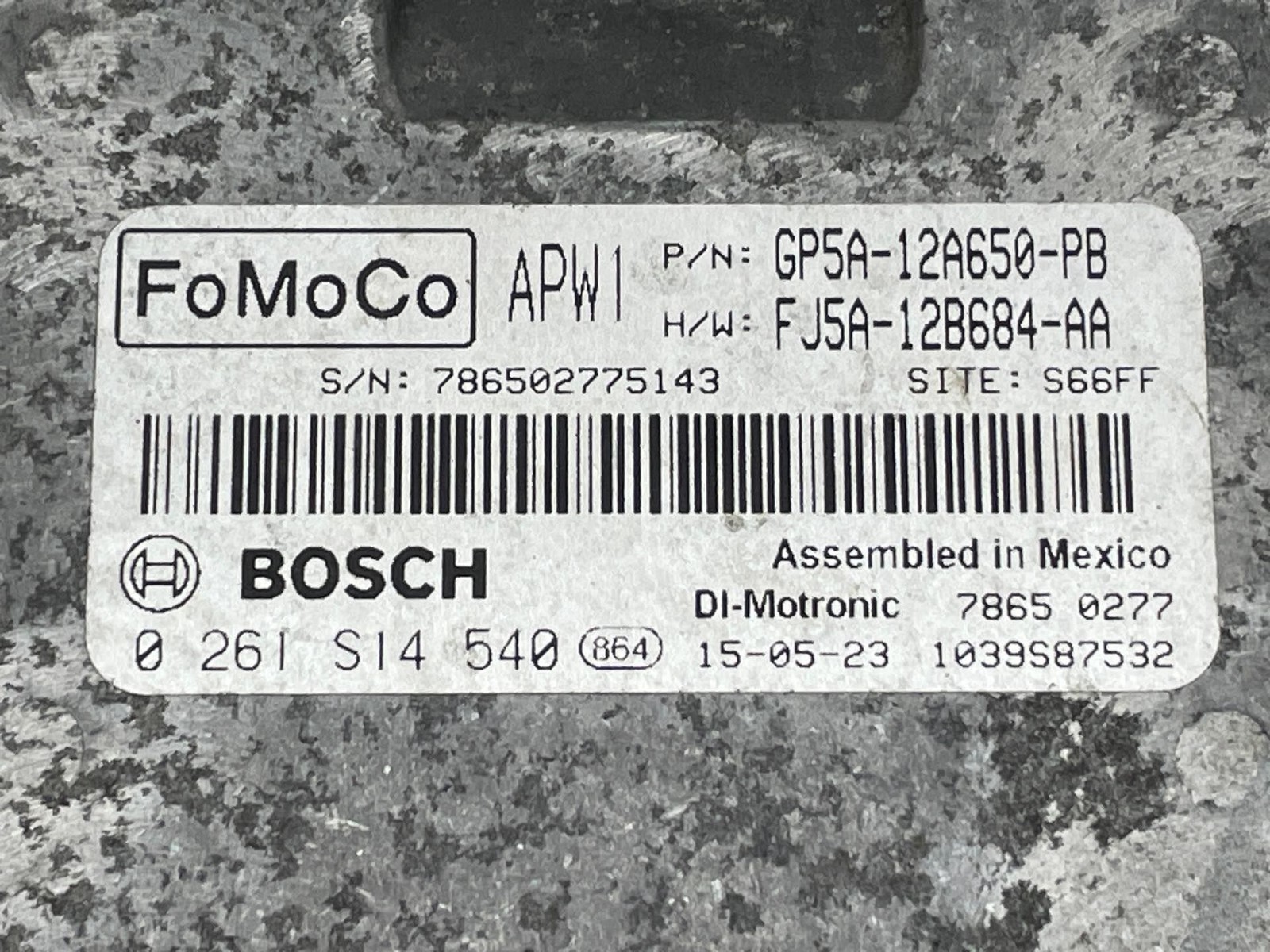 2016 Lincoln MKZ Engine Computer Control Module ECU 92K OEM GP5A-12A650-PB 16
