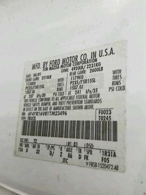 Chassis ECM Multifunction Behind Center Dash Fits 01-03 RANGER 553833