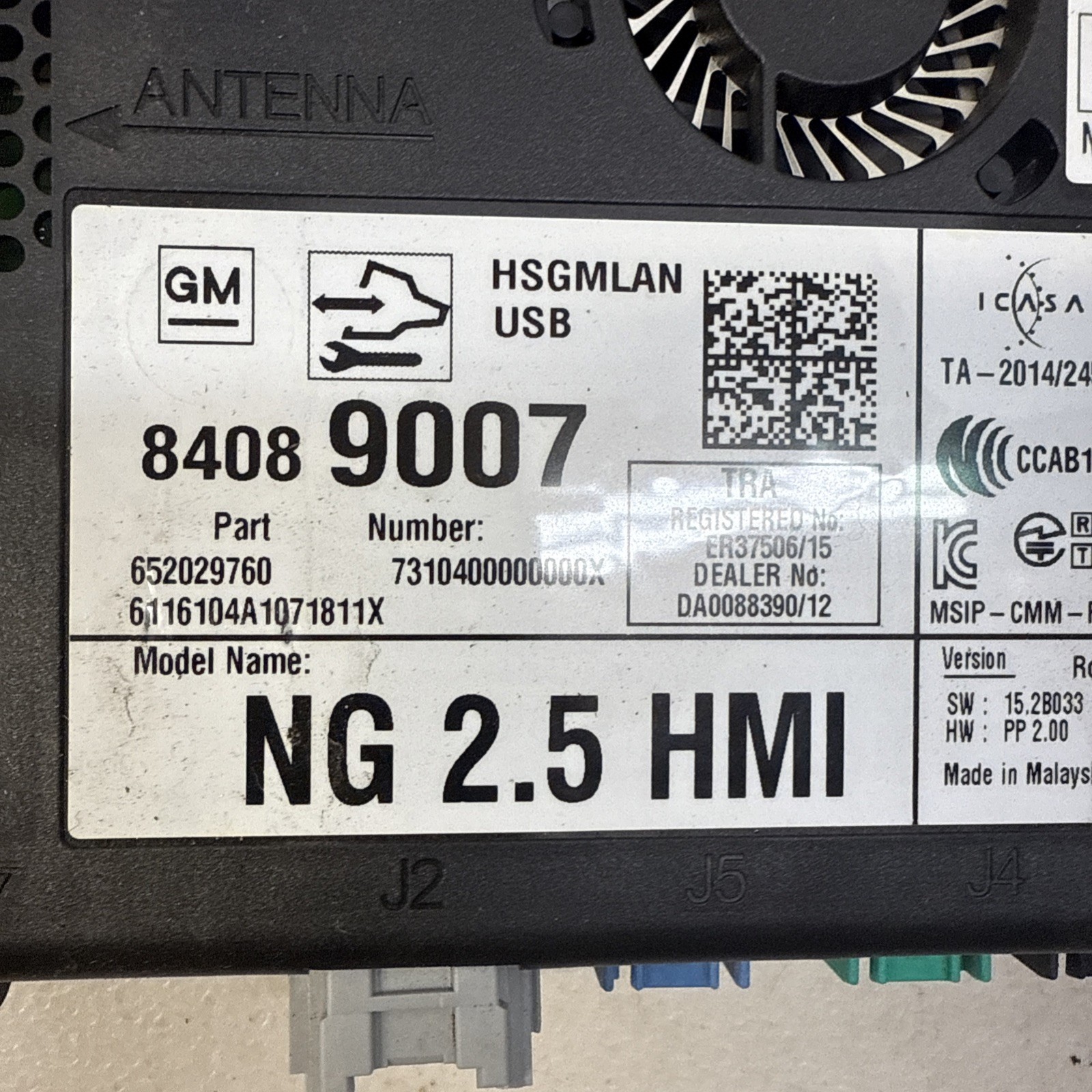 16-19 GMC CHEVROLET BUICK HMI MULTIMEDIA INTERFACE CONTROL MODULE 2.5