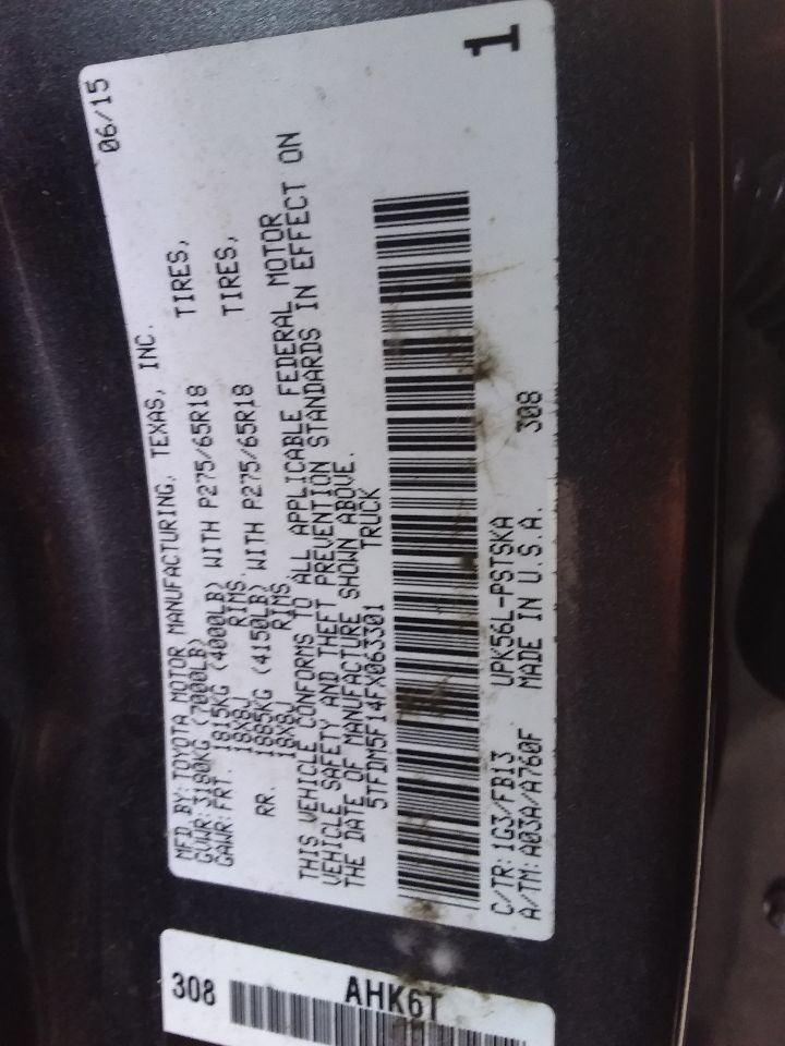 Chassis ECM Transfer Case Right Hand Dash Fits 14-17 TUNDRA 31774538