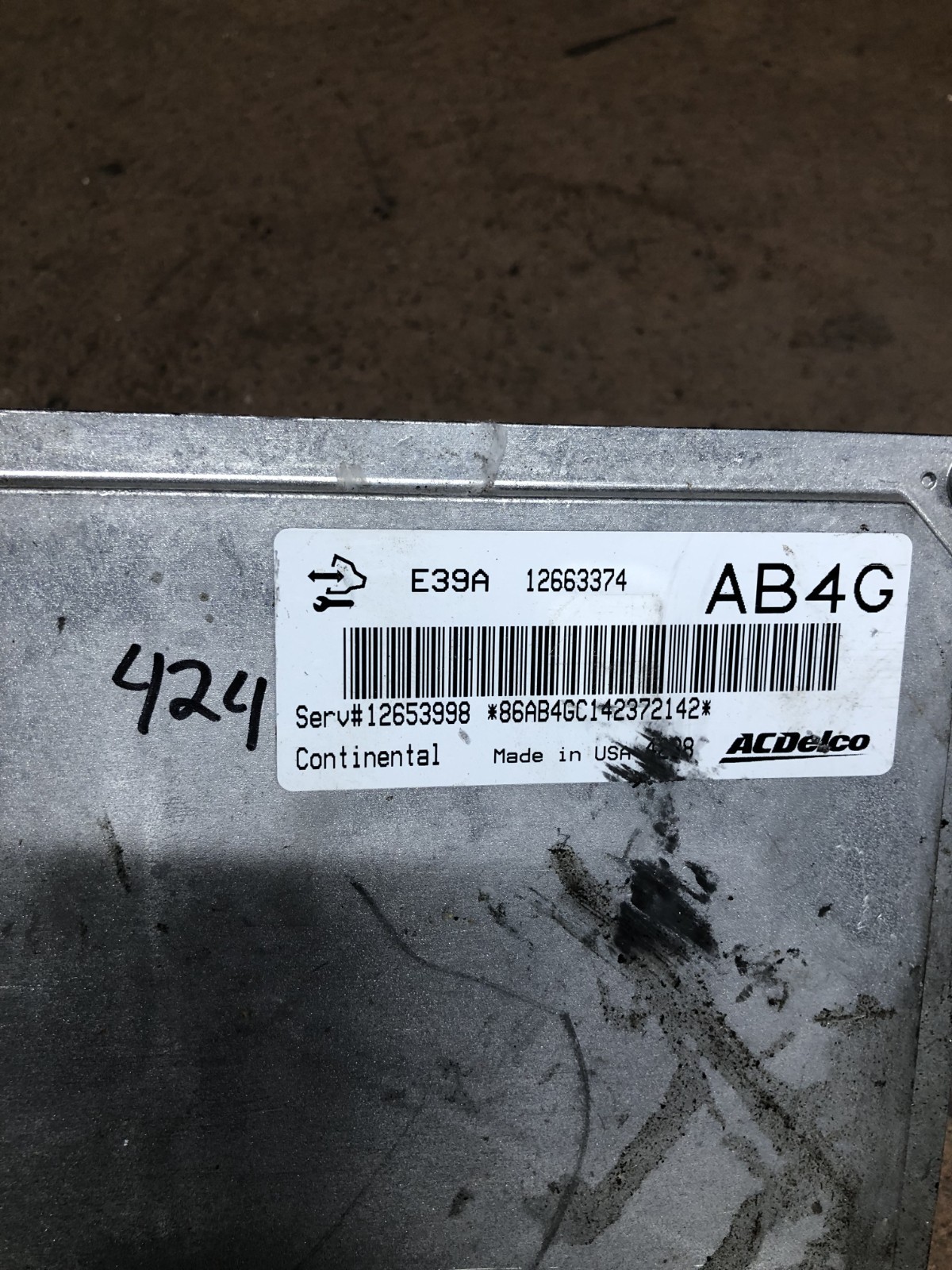 2013-2016 Chevrolet Malibu Engine Control Module Computer ECM 12663374 AB4G E39A