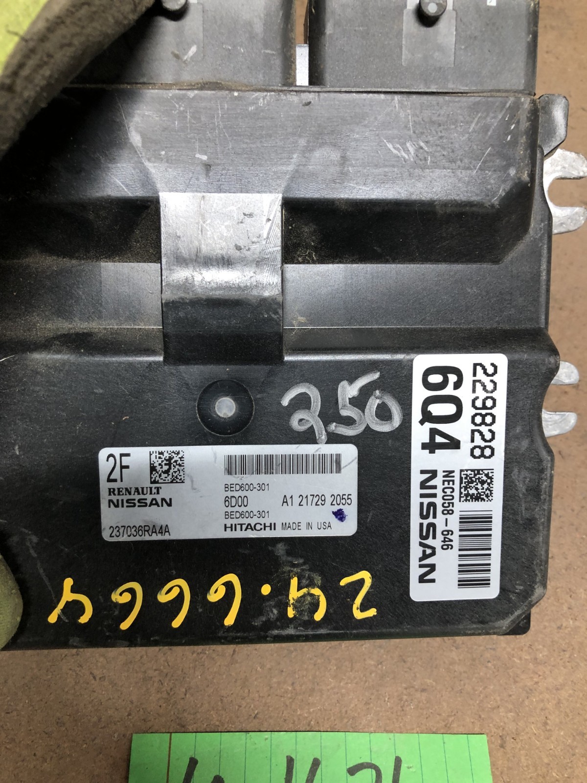 21 Nissan Rogue Engine Computer Control Module ECU ECM PCM BED600-301 nec058-646