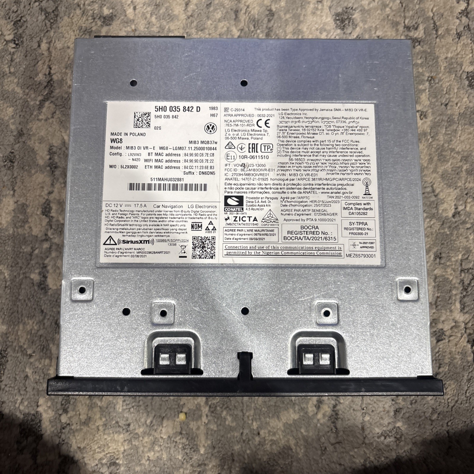 VW ATLAS 24-25 infotainment control module Receiver 5HO 035 842 D